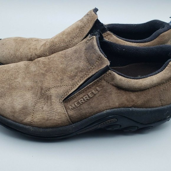 Merrell Men's Jungle Moc 100% Smoke Suede Leather Slide On Shoes Size 10.5 - Picture 6 of 9